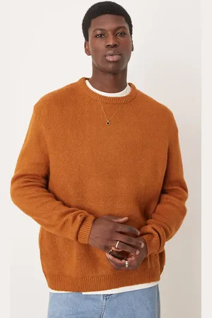 ASOS Rustfarvet oversized trøje i børstet strik-Brun