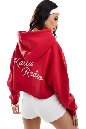 Kaiia Cropped hættetrøje med 