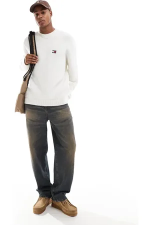 Tommy Hilfiger Rå trøje med vaffeltekstur