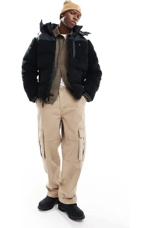 Ralph Lauren Dynejakke i teddy-stof med aftagelig hætte