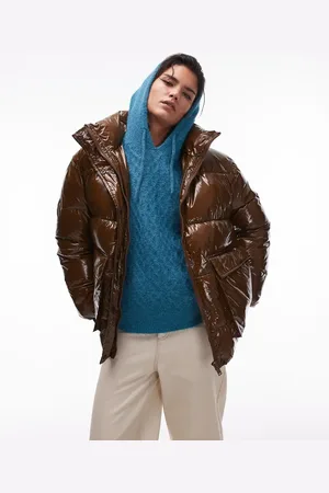 Topshop Chokoladebrun bomber-dynejakke