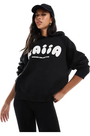 Kaiia Oversized og hættetrøje med boblelogo - Del af sæt