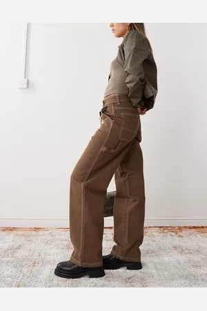 Dickies Brune tømrerbukser med løstsiddende pasform og lige ben