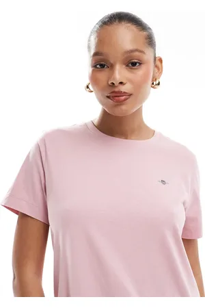 GANT Lyserød T-shirt med skjoldlogo