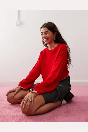 Miss Selfridge Striktrøje med tæppesyninger