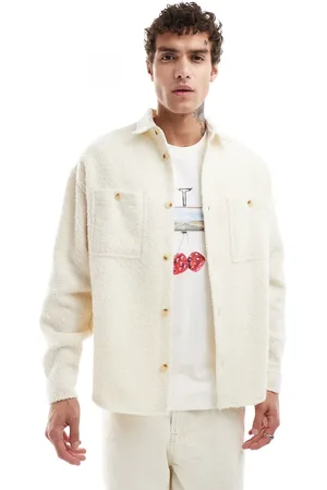 ASOS Oversized ecrufarvet skjorte i 90