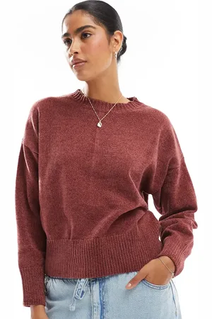 Pull&Bear Trøje i chenille-strik-Rød