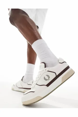 Fred Perry B300 - Hvide sneakers i læder og mesh