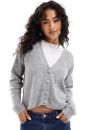Brave Soul Cardigan med knapper i patentstrik