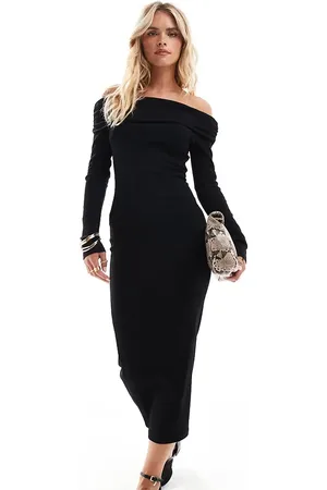 Miss Selfridge Bardot-maxikjole med lange ærmer
