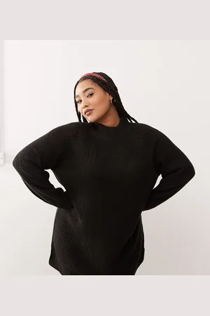 Noisy May Højhalset strikket sweaterkjole