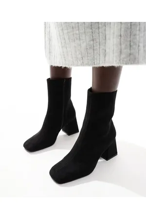 ASOS Record - Elegante støvler med mellemhøj hæl i sort