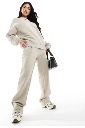 The Couture Club Essentials - Vasket joggingbukser med lige ben-Neutral