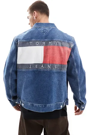 Tommy Hilfiger Blå trucker-jakke i denim
