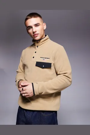 Ralph Lauren Sport Capsule - Lysebrun fleece med logo
