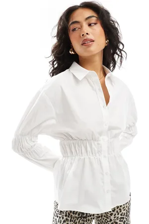 ASOS Poplinskjorte med rynkedetaljer