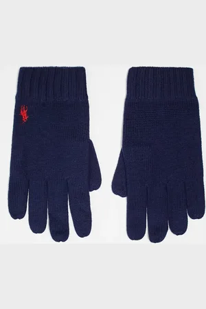 Ralph Lauren Handsker i strik af merinould med logoikon