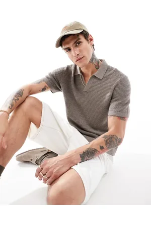 Abercrombie & Fitch Polo med tekstur i strik