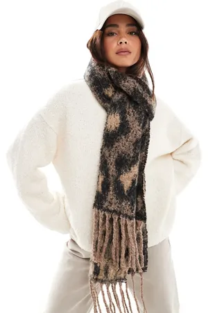 ASOS Vævet halstørklæde med vamset leoparddesign