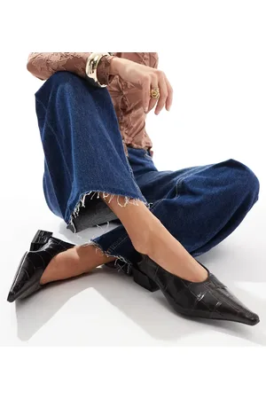 ASOS Lorelei - ballerina-pumps i premiumlæder-Rød
