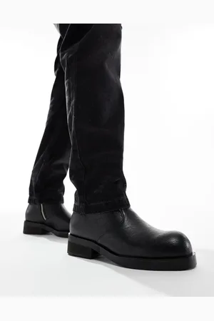 Koi Footwear KOI - Fateless - Sorte bikerstøvler i vintage-stil