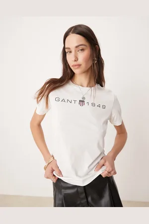GANT Hvid T-shirt med 