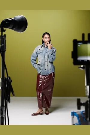 ASOS Premium - denimskjorte med øskner