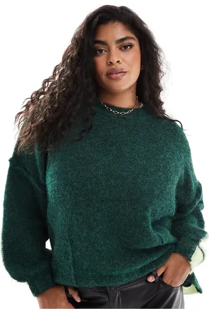 ASOS ASOS DESIGN Curve - oversized trøje med rund hals og farveblok