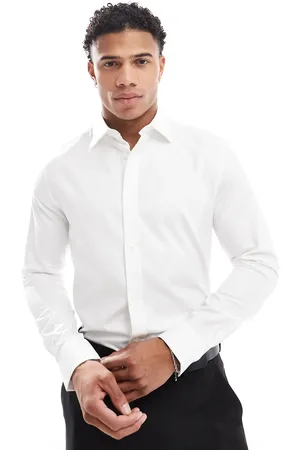 ASOS Smal, strygelet skjorte med cutaway-krave i