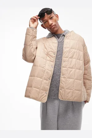 Topman Oversized og kakigrøn mac med udtageligt for-Neutral