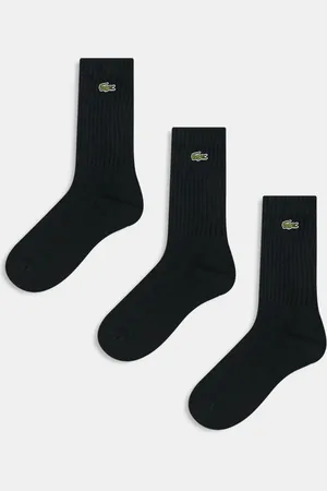 Lacoste Pakke med 3 par sorte sportssokker