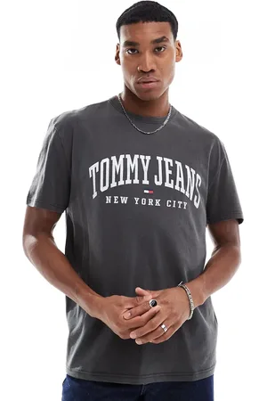 Tommy Hilfiger Forvasket grå T-shirt med varsity-logo