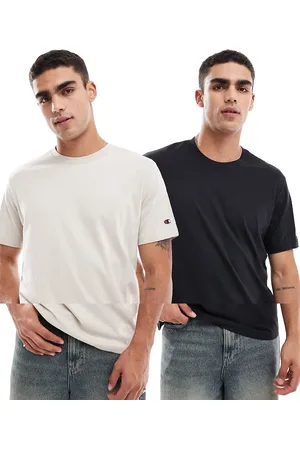 Champion Sort og beige T-shirts i pakke med 2-Multifarvet