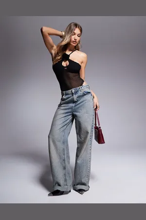 ASOS Tasha - bodystocking med corsage og prikker i mesh