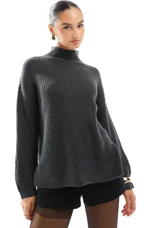 Brave Soul Oversized striktrøje med rullekrave
