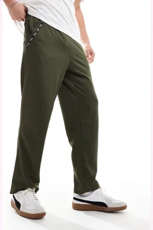 PUMA Taped PWRFleece Lite - Olivengrønne joggingbukser