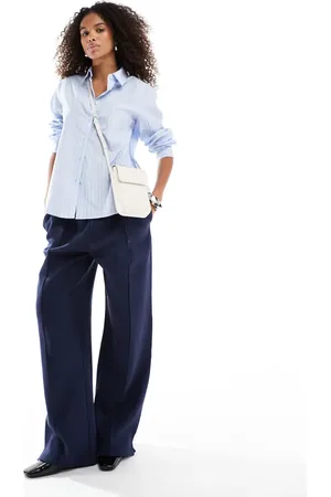 ASOS Joggingbukser med lige ben og pintucks i kraftigt stof