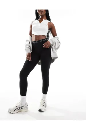Lacoste Sorte leggings med logo