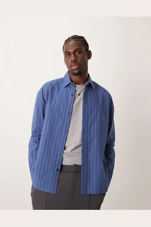 New Look Oversized skjorte med tynde striber