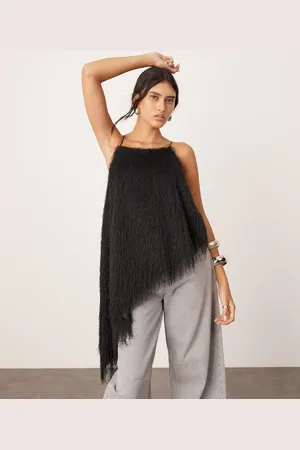 ASOS Asymmetrisk og top med teksturerede frynser
