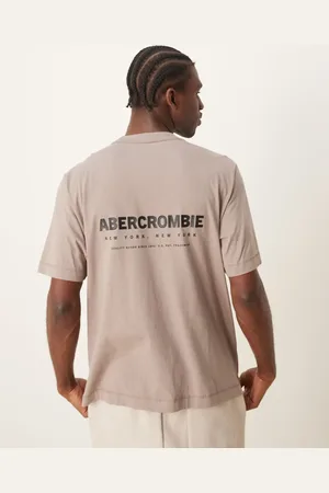 Abercrombie & Fitch T-shirt i oversized fit med logoprint i vintagestil fortil og bagpå