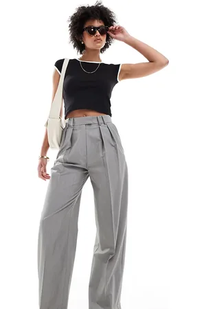 ASOS ASOS DESIGN Tall - skræddersyede bukser med vide ben og plisseringsdetalje