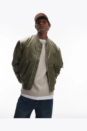 Lacoste Essentials - Kakigrøn bomber-jakke
