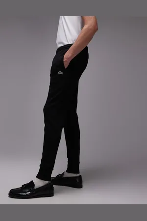 Lacoste Sorte sweatpants med logo i slim fit