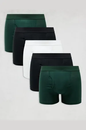 Weekday Pakke med 5 par boksershorts i sort/grøn/hvid
