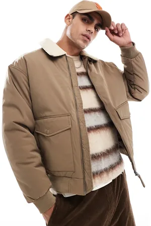 JACK & JONES Beige bomber-jakke med krave-Neutral
