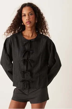 Ghospell Oversized jacquardvævet top