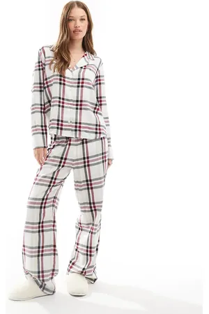 Tommy Hilfiger Pyjamas-gavesæt med tern i flonel-Neutral