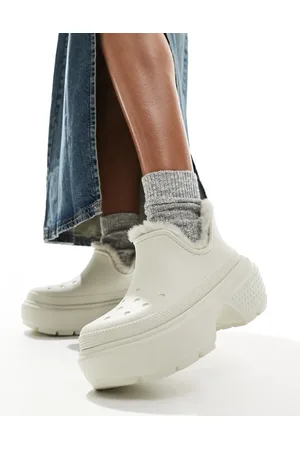 Crocs Stomp - Korte støvler med for i cremehvid-Neutral