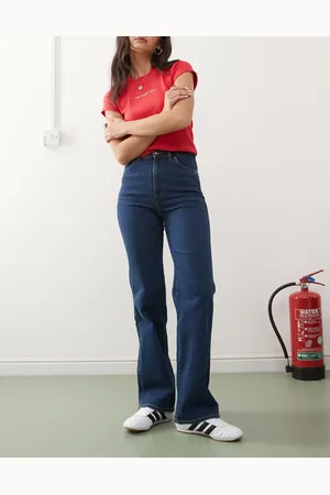 Dr Denim Lexy - Bootcut jeans med bootcut mellemhøj talje og vale mørk brugt blå vask